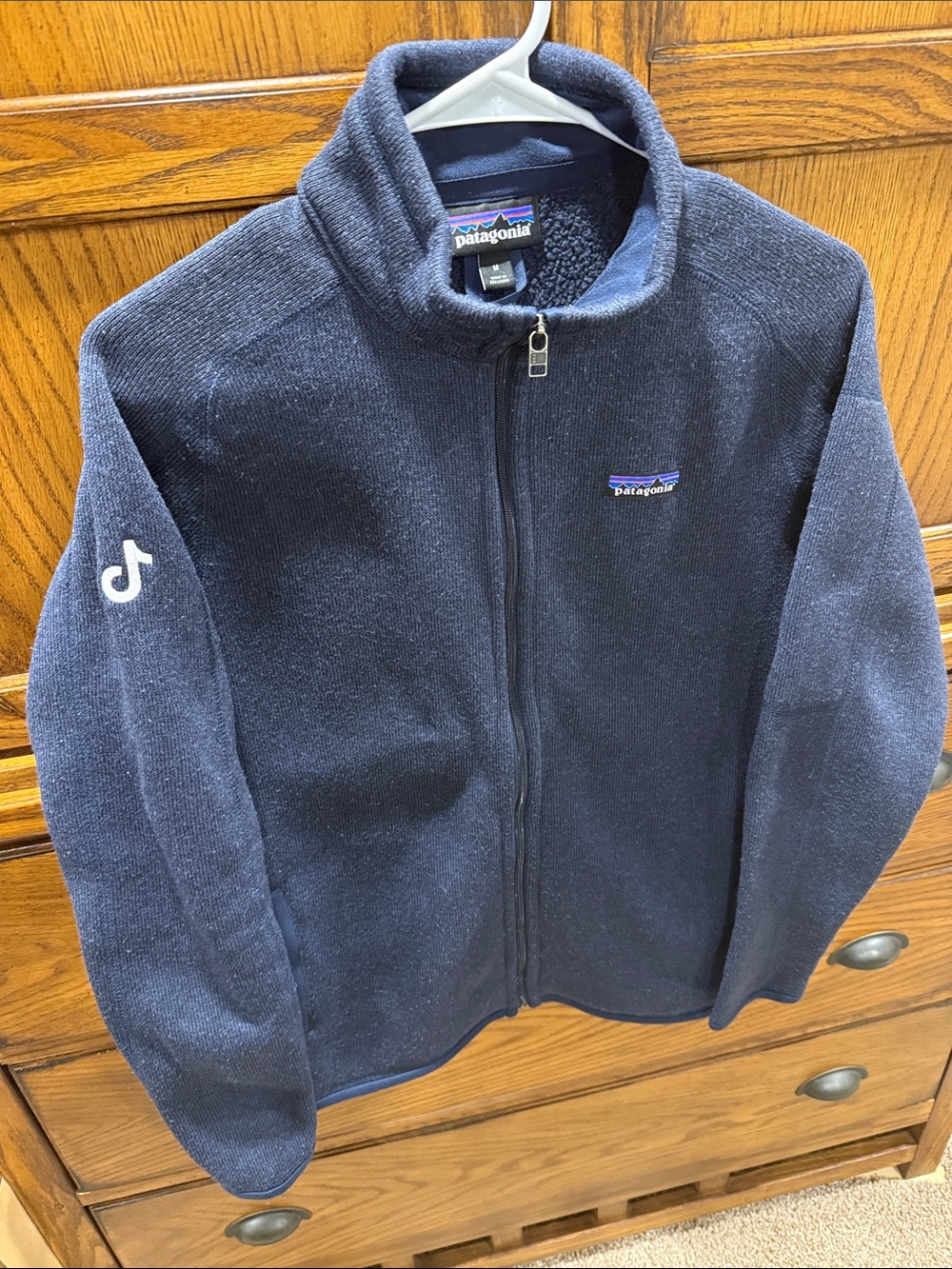 Patagonia Better Sweater Navy Full-Zip Fleece Jacket with TikTok Logo